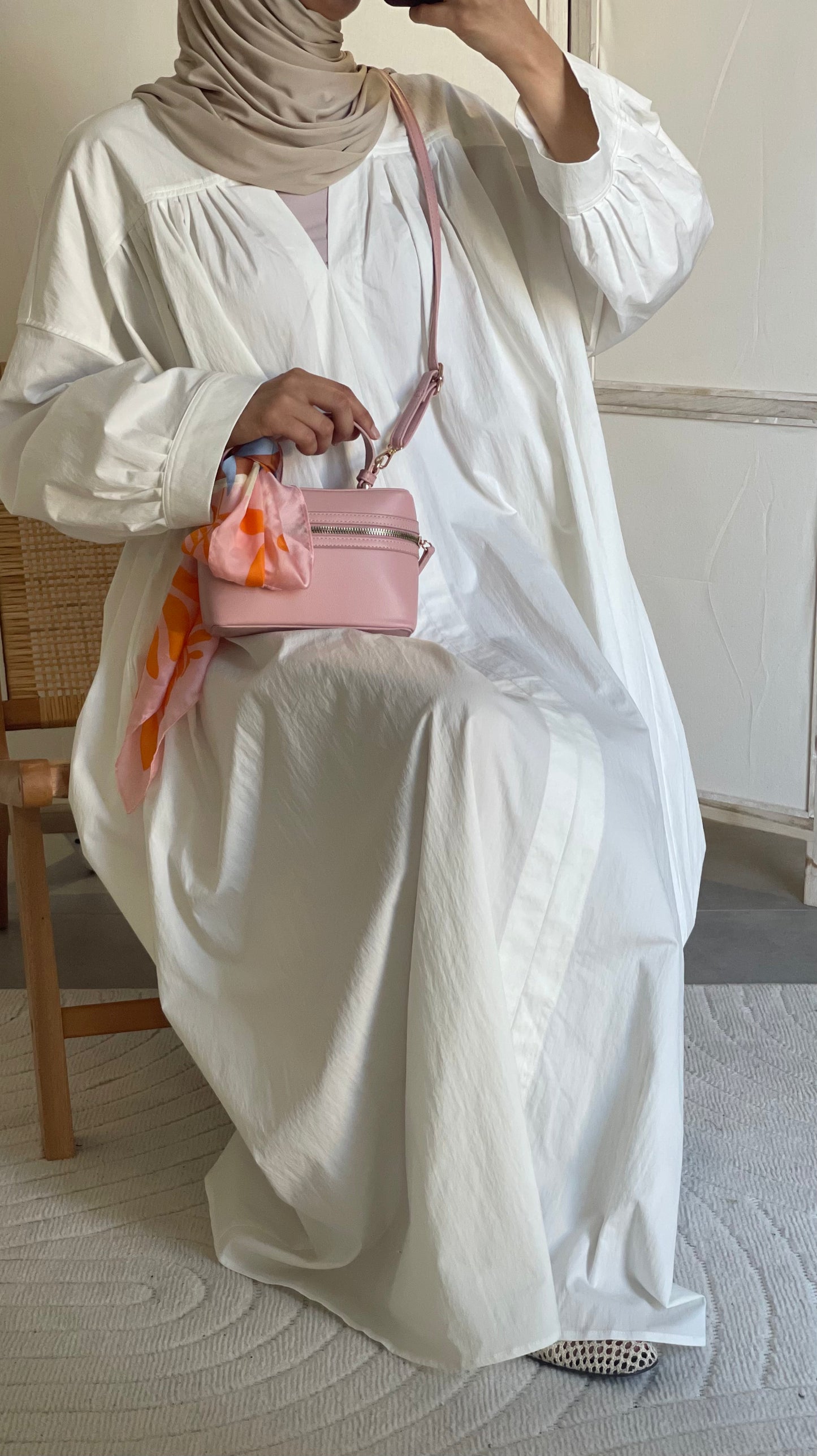Robe oversize - blanche