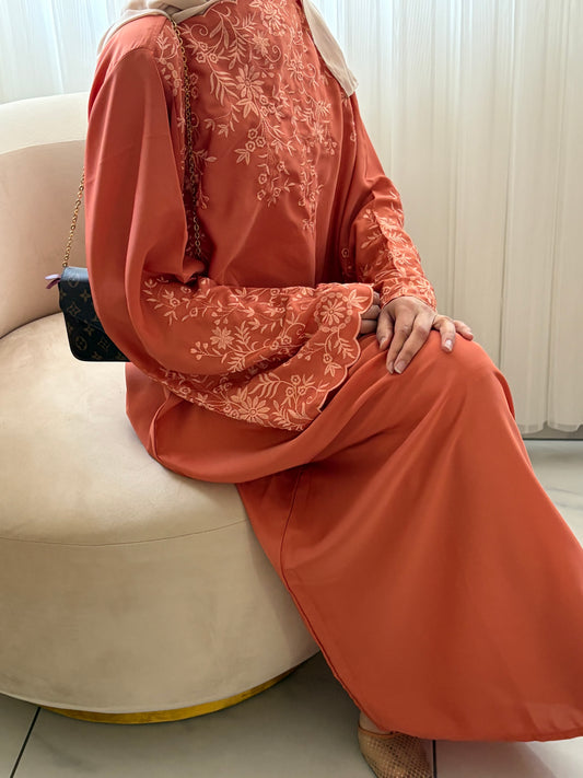 Abaya Zahra - Orange