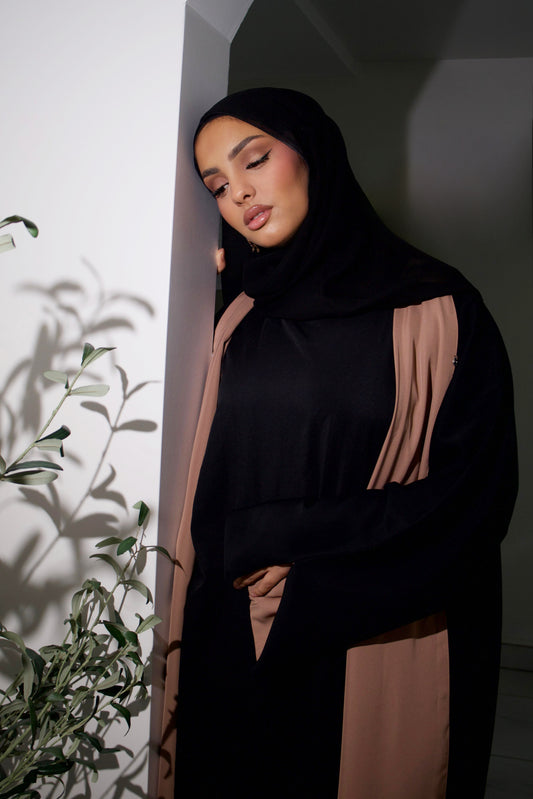 Abaya réversible noire /camel