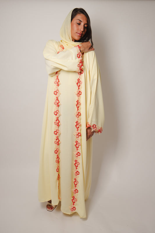 Abaya Dahlia - Jaune